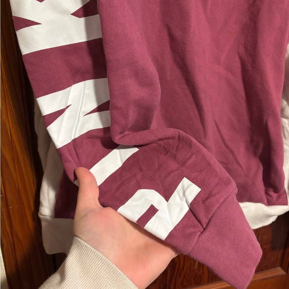PINK Victoria's Secret Blush Pink Quarter-Zip Pullover Womens Size Large - Picture 4 of 7
